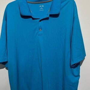 Adidas Men's Blue Performance Short Sleeve Golf Polo Shirt Size 3XL